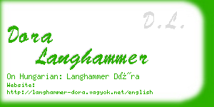 dora langhammer business card